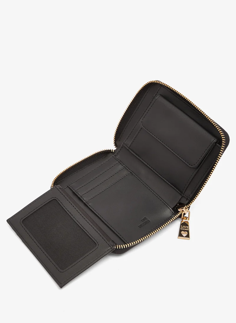 Love Moschino  Embossed Q PU Wallet for Women | Best Price UAE